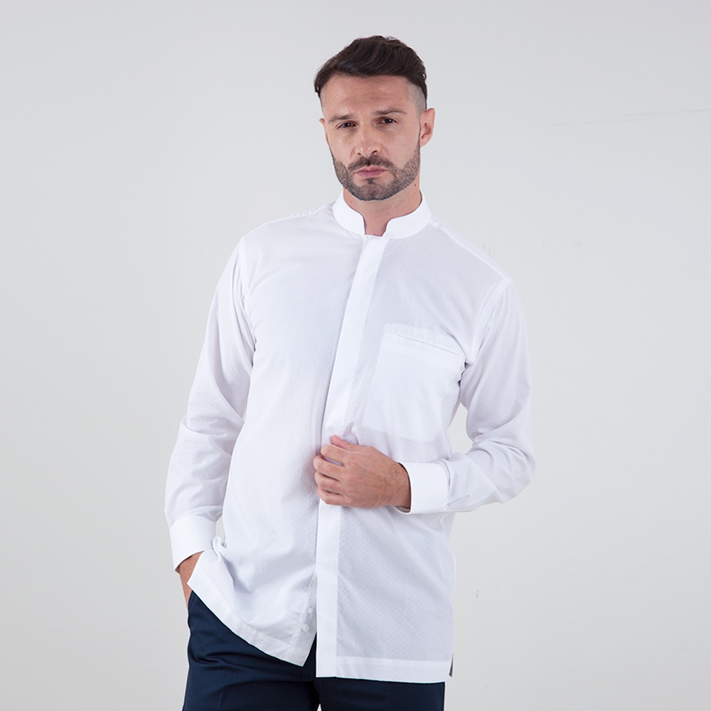 Kemeja Lengan Panjang Guy Laroche Rusty White