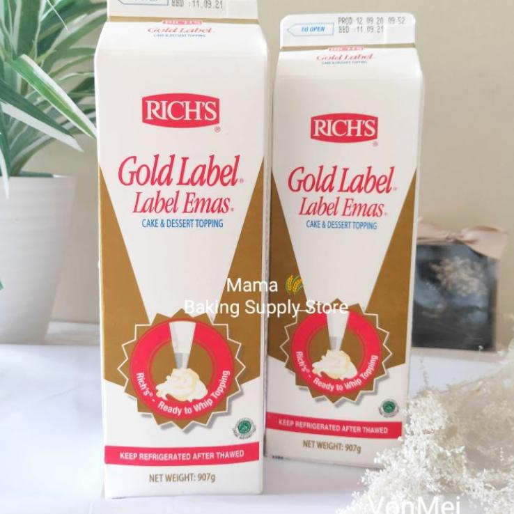 

♟ RICH'S RICH RICHS GOLD WHIPPING CREAM KRIM TOPPING ➱