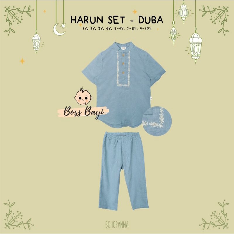 BOHOPANNA - HARUN SET / Setelan Koko Peci Anak Raya Collection