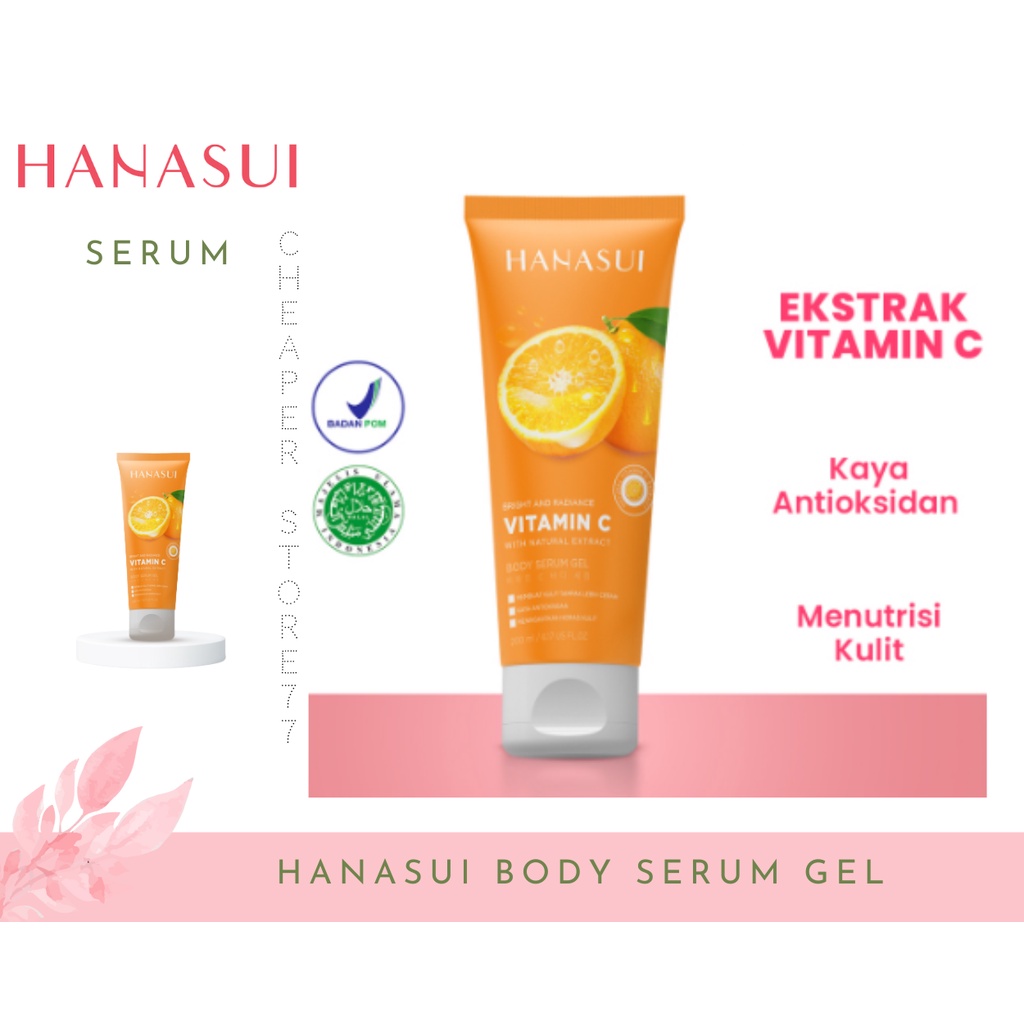 HANASUI BODY SERUM GEL 200 ML - ALOE VERA - SAKURA - VITAMIN C