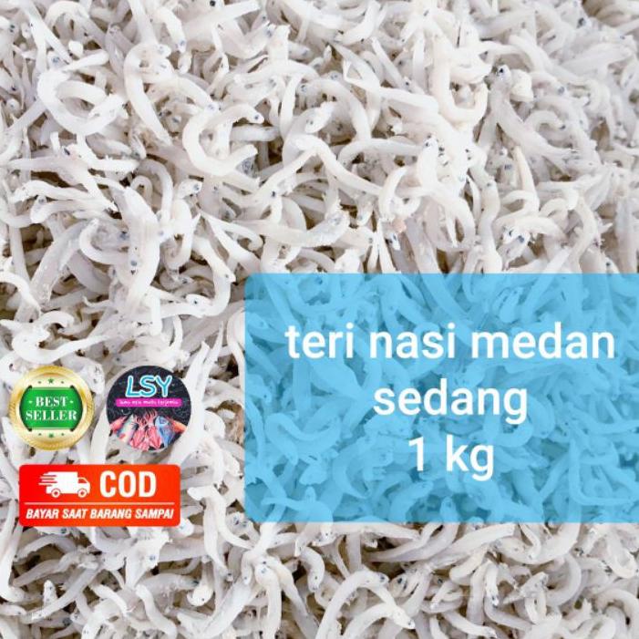 

♣ ikan asin teri nasi medan size sedang 1kg ❁