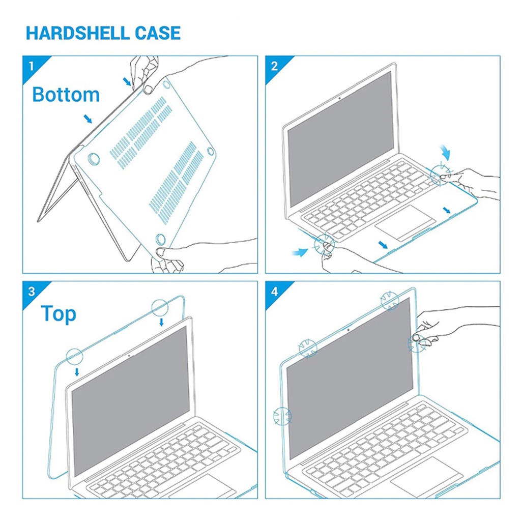 Casing MacBook Air 13&quot; A1369/ A1466 | Pro 15&quot; A1707/ A1990 Clear Acrylic Hard Case Protector Macbook Crystal