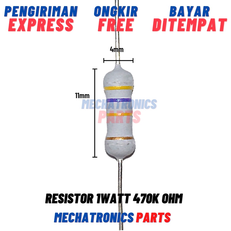 RESISTOR 1WATT 470K OHM