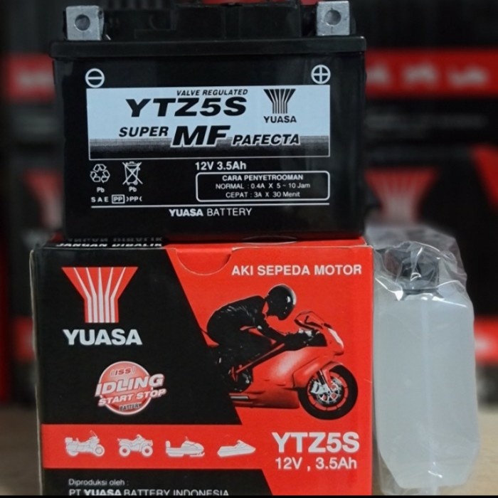 Aki Motor Shogun 125, Supra X 125, Skywave, NVL Yuasa YTZ5S Aki Kering