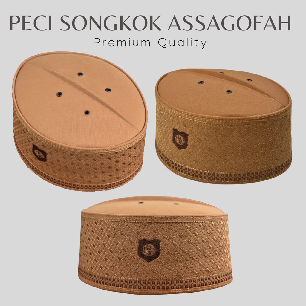 songkok ashagofah peci malaysia warna ready coklat muda