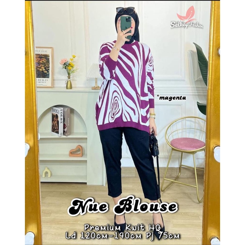 BLOUSE WANITA KOREA JUMBO LENGAN PANJANG / BLOUSE RAJUT WANITA IMPORT JUMBO / BAJU ATASAN RAJUT IMPO