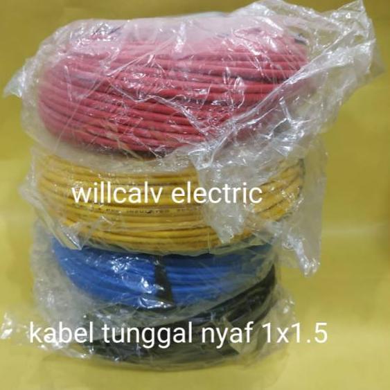 ▲ KABEL NYAF 1X1.5 - KABEL TUNGGAL SERABUT 1X1.5 - KABEL TUNGGAL ISI 1 KABEL 1X1.5 50 METER TEMBAGA 