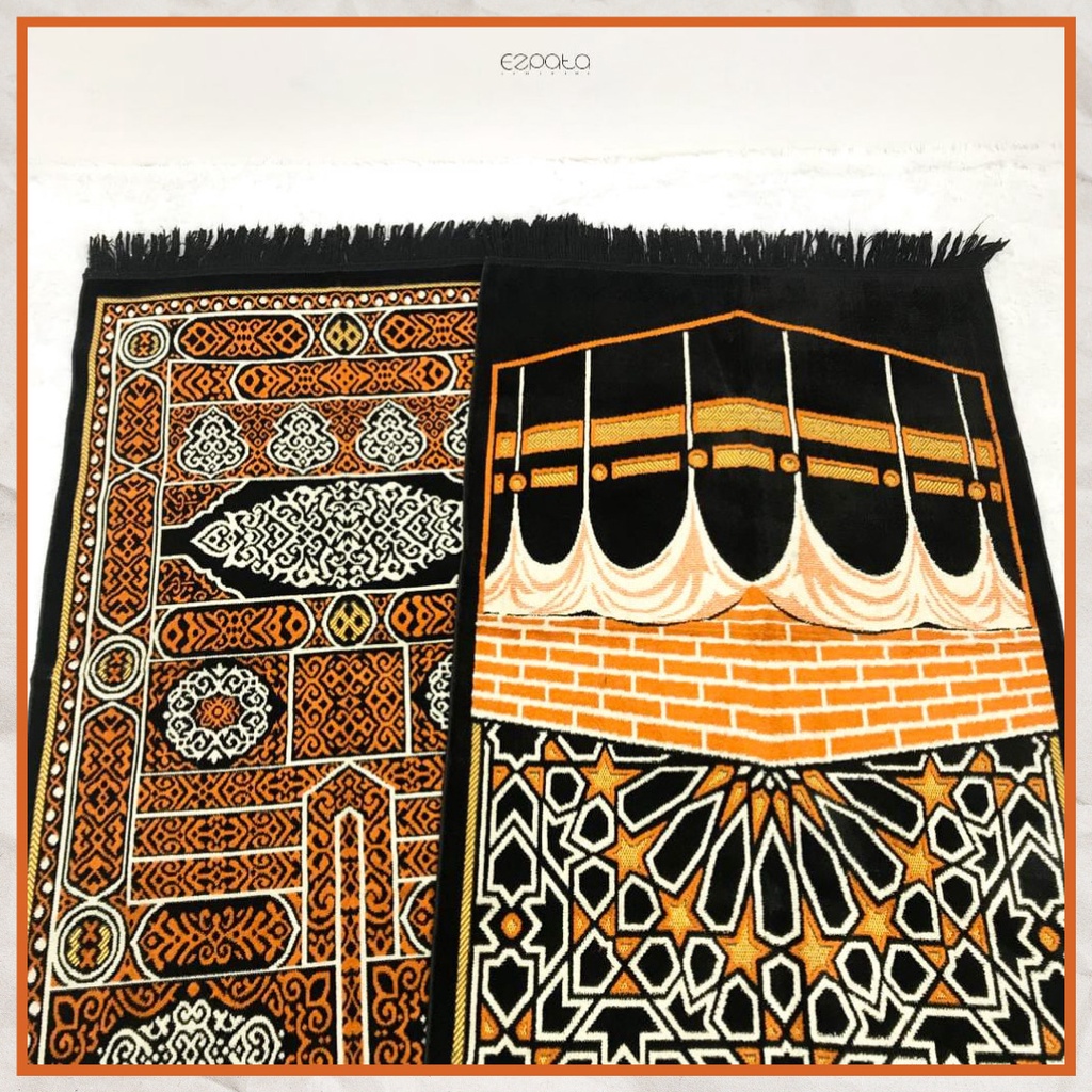 Ezpata Sajadah Turki Besar Dewasa 105x66cm Hitam Motif Kabah Arabian Mostaqbal Kualitas Terbaik Termurah Terbaru 2023