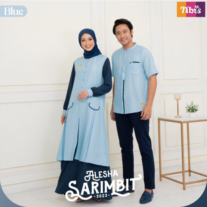 NIBRAS SARIMBIT ALESHA BLUE COUPLE NIBRAS