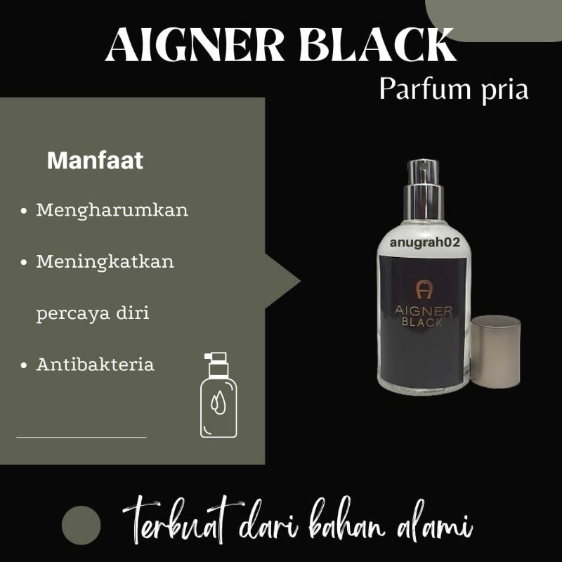 Parfum pria Aigner black - minyak wangi LELOBO