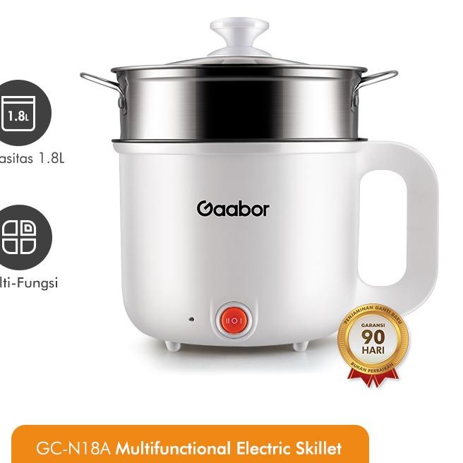 ➮ Gaabor Panci Listrik 0,7 L Multifungsi-Panci Listrik Multifungsi Panci Elektrik Serbaguna /GR- N18