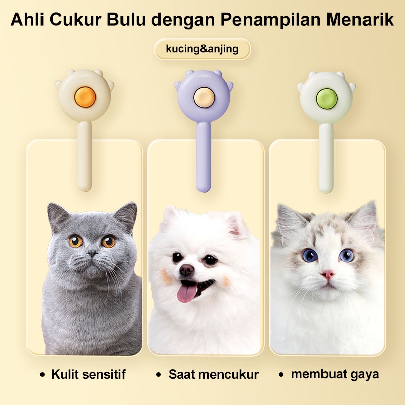 AmazeFan Sisir kucing bulu rontok Sisir Grooming Kucing Anjing Tahan air Pet Grooming Brush Sisir Bulu Hewan Anti-statis Pet Comb Perawatan Peliharaan Cocok untuk hewan peliharaan berbulu panjang dan pendek