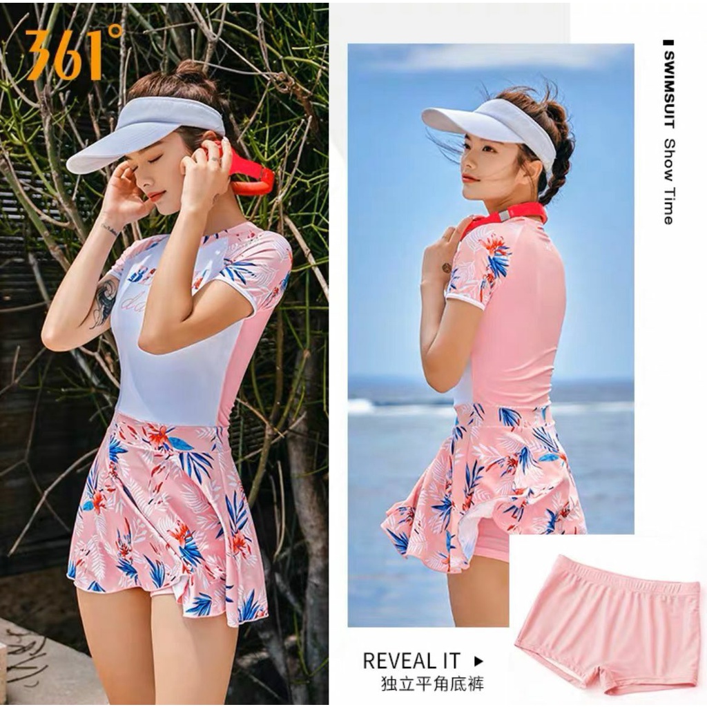 361 BEACH swimwear twopiece sport korean style murah baju renang wanita