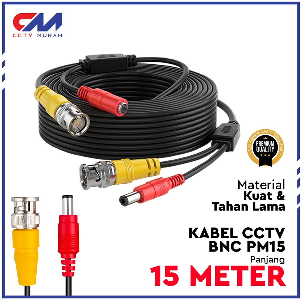 KABEL JADI CCTV BNC DC BAHAN TEBAL 15 METER