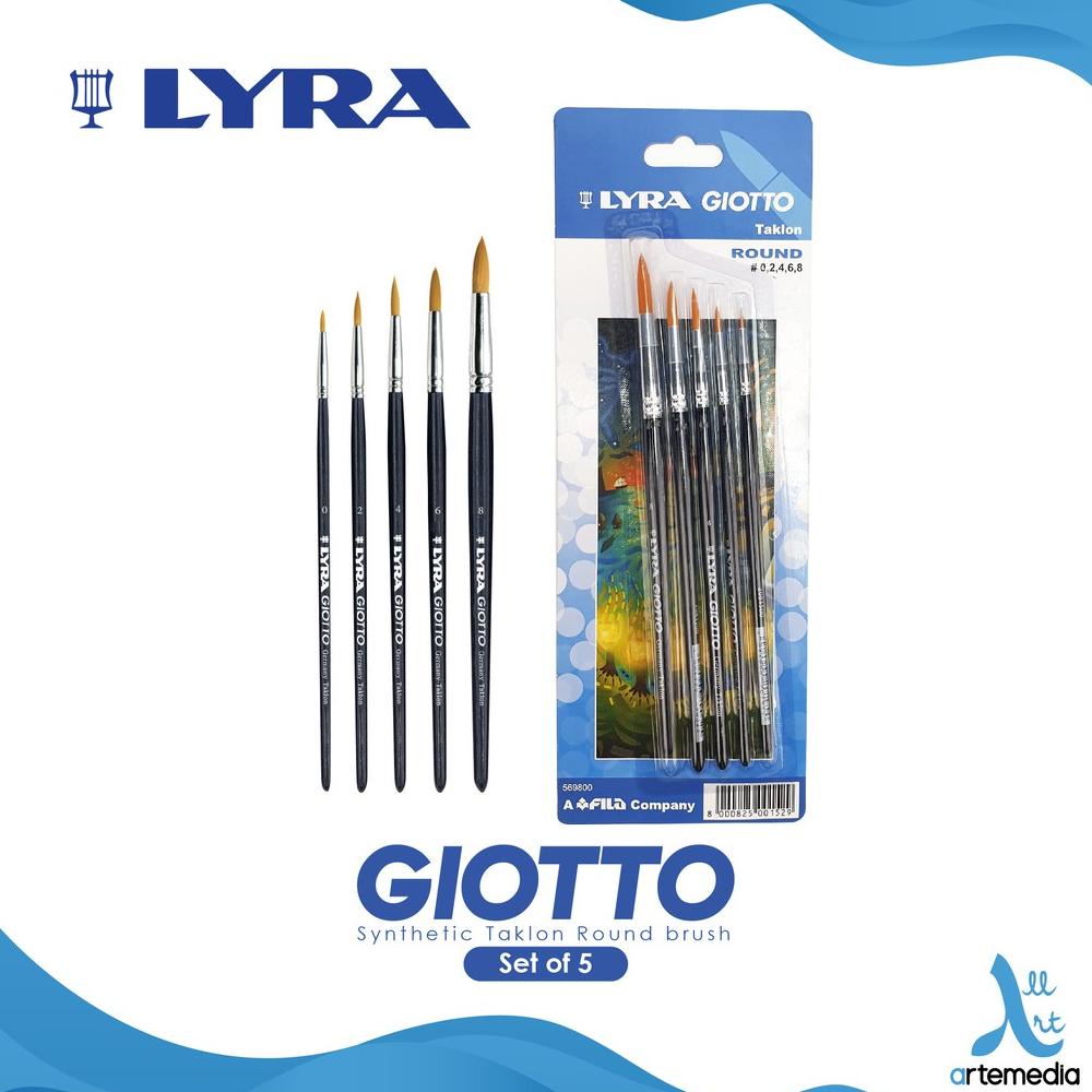 

Kuas Lukis Lyra Giotto Set 5 Round Synthetic Taklon Brush
