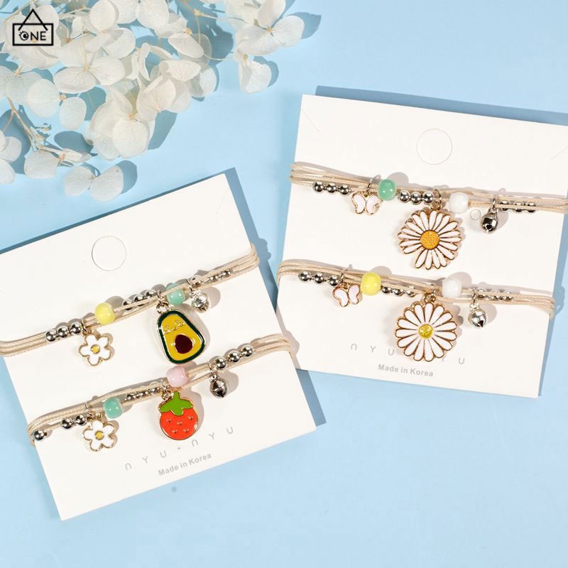 COD✨1 Pcs Gelang ️️Wanita Korea Berlian Mewah Liontin Daisy Kartun Keramik Manik Perhiasan Persahabatan Mahasiswa Hadiah Ulang Tahun Gelang Fashion Aksesoris