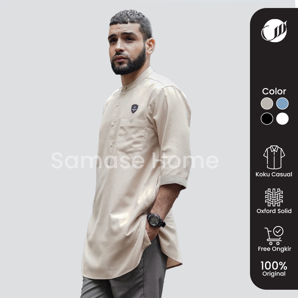 SAMASE Koku Casual | R-064 | Kemeja Koko Kurta | Lengan 3/4 | Kemeja Samase