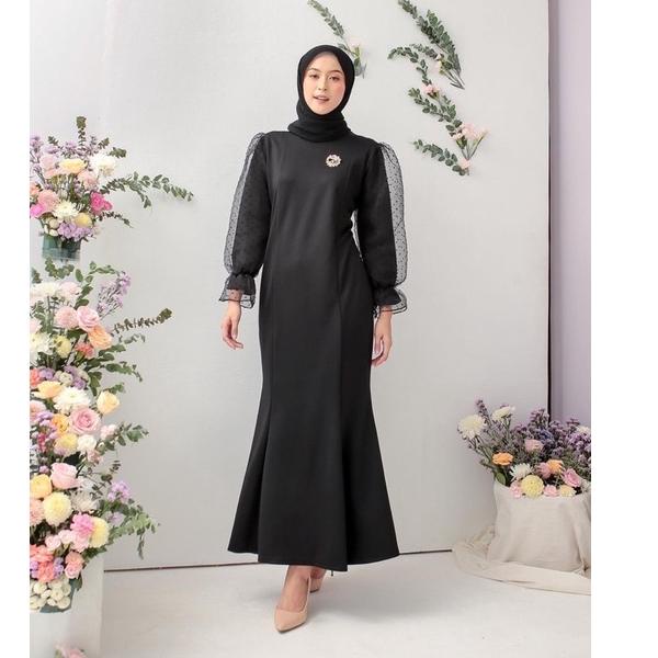 [ART. 75] (READY STOCK) Davea dress/ dress kondangan/dress lamaran fashion gaun 2023 (tanpa bross)