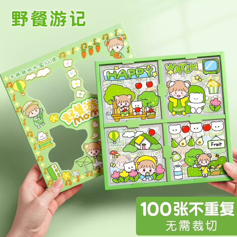 

Mainan Anak Sticker Waterproof Momo 1 Box Isi 100pcs - Stiker Dekorasi Tahan Air