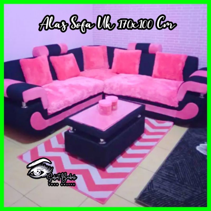 Alas Sarung Sofa Tamu Bulu Rasfur Ukuran 170X100cm Dan 100X85cm 3 2 Seater Tempat Dudukan Alas Kursi