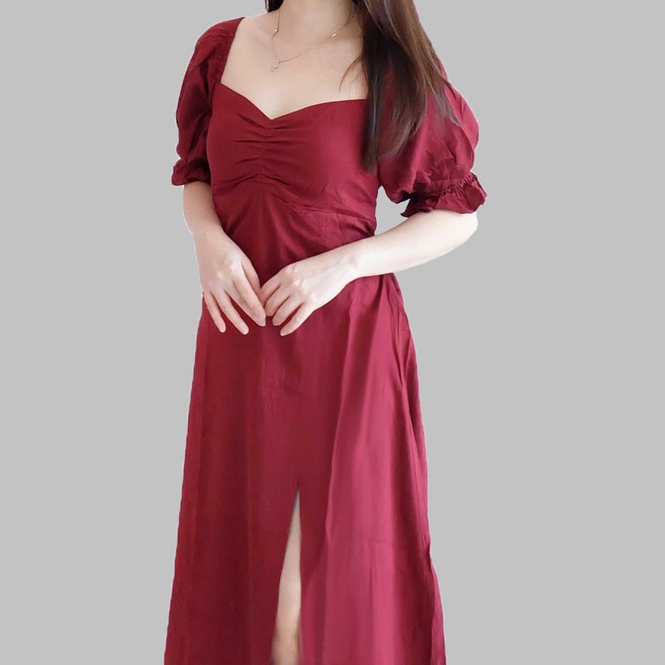 BIG SIZE XL-XXXXL Dress GARCIA Dres Sabrina Irise Wanita korea A Line Bodycon Maxi Casual Natal pest