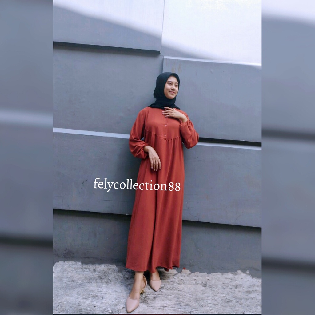 ANYA DRESS MAXY - GAMIS WANITA CRINKLE AIRFLOW