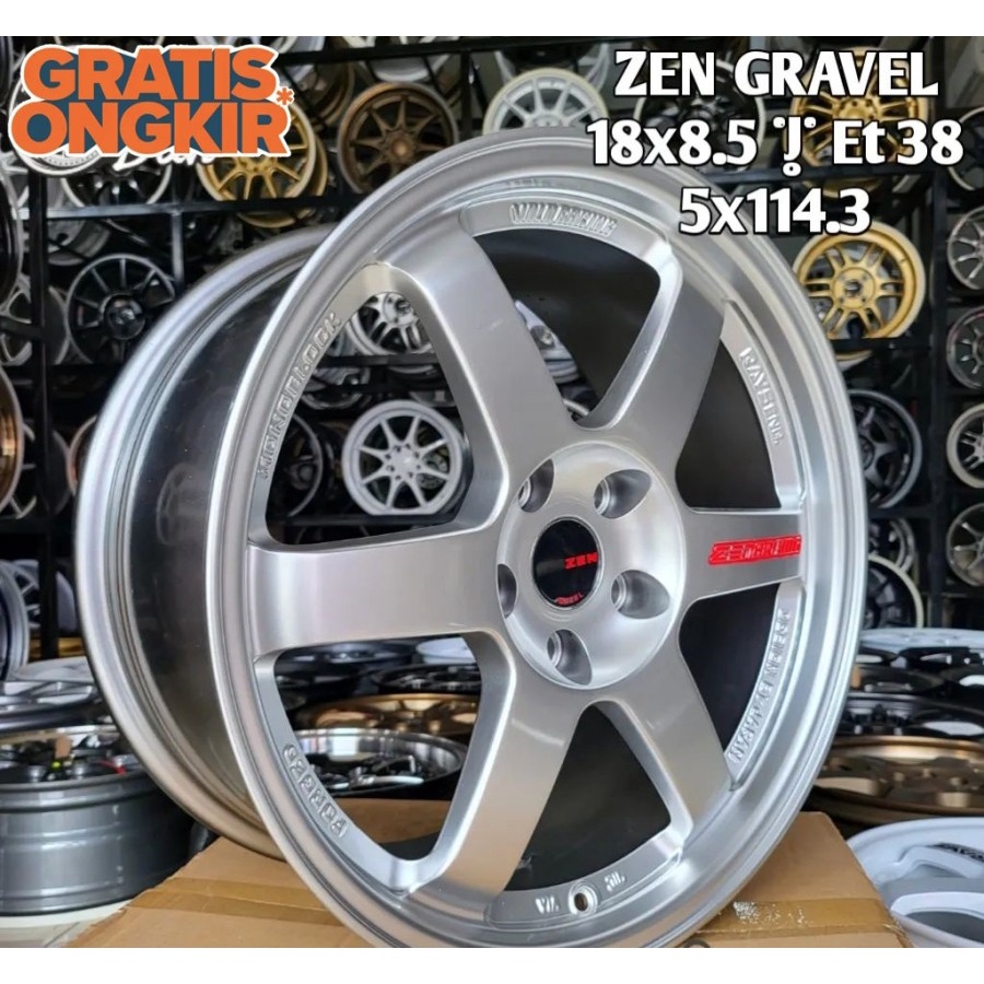 velg racing TE37 ring 18x8,5 et38 velg mobil r18 innova hrv xpander
