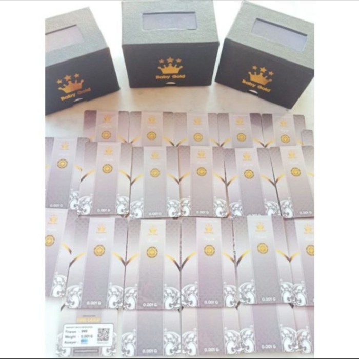 50 PCS Baby Gold 0,001 Gram New Reguler Logam Mulia