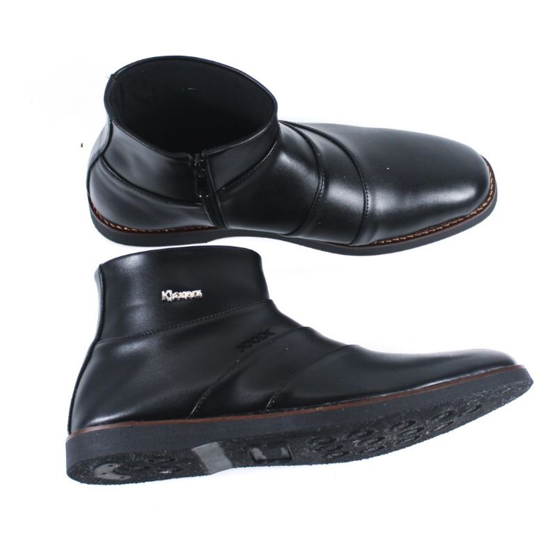 Sepatu Pantofel Kulit Sapi Asli Kickers Formal Kerja Kantor Pria Hitam Coklat  Sepatu Pantofel Boot Tinggi