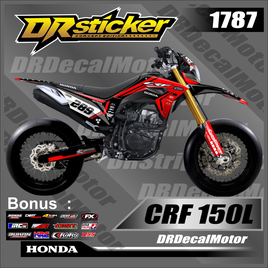 Decal stiker crf 150 l full body decal crf hologram desain logo racing decal crf full body