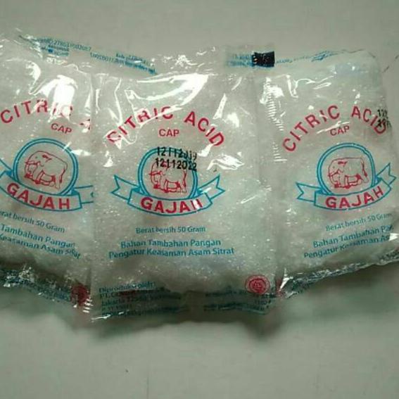 

☋ Citrid acid citrun cap gajah 1 pak/20 bks ➧
