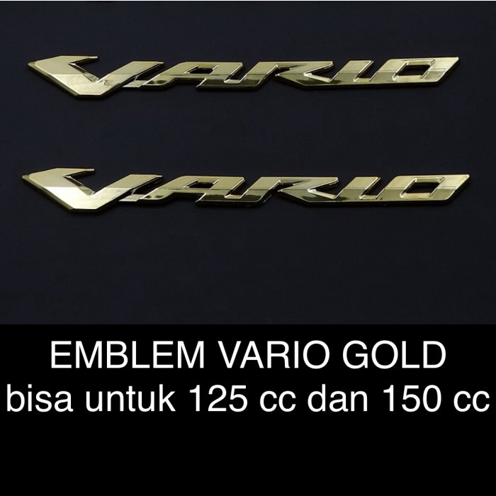 Emblem Vario 125 Vario 150 Gold Timbul - Kiri Kanan - Import Thailand