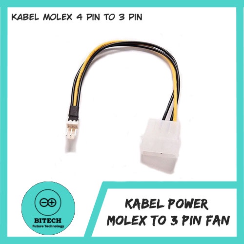 Kabel Power Molex to Fan 3 Pin