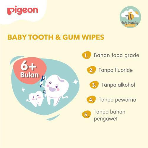 (NEW) PIGEON BABY TOOTH AND GUM WIPES / FOOD GRADE / PEMBERSIH GIGI DAN GUSI BAYI / BEST SELLER