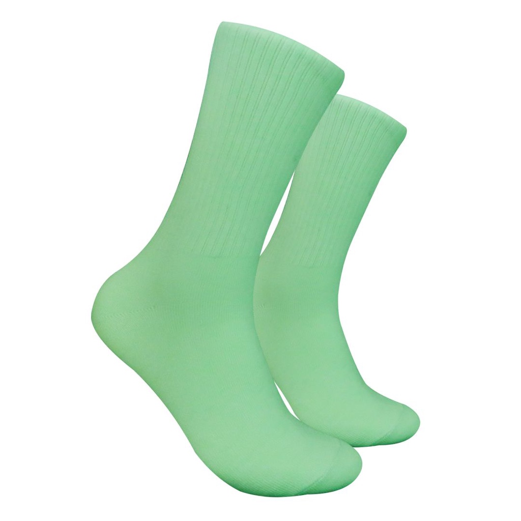 Kaos Kaki Polos Panjang Warna Light Green Marl ( P29 )