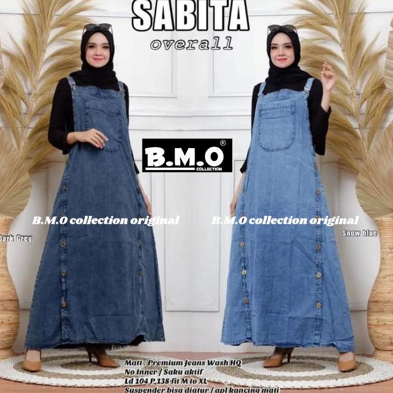 [ART. 6663 baju kodok overall jeans jumbo wanita dewasa