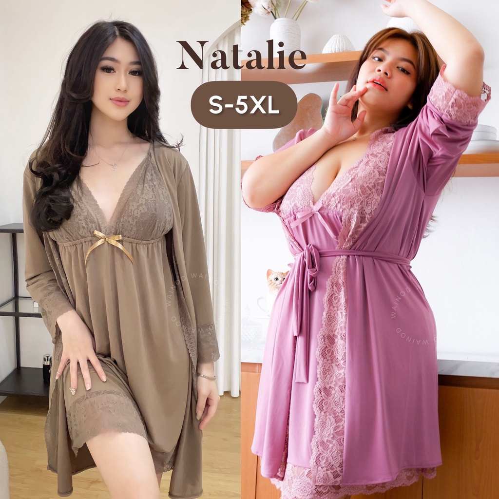 NATALIE S-6XL sexy lingerie dress &amp; kimono - WAINODSHOP