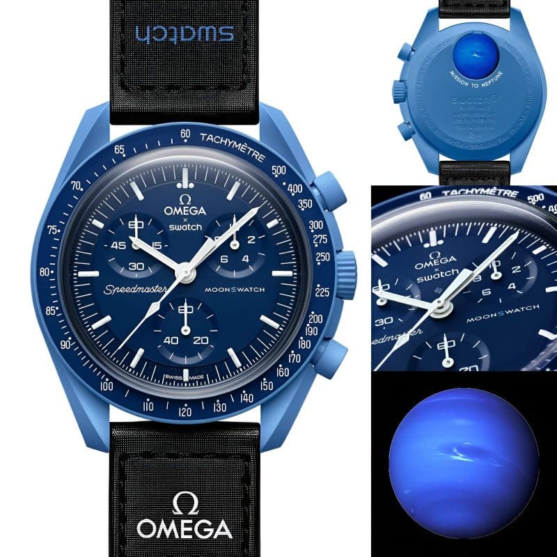 Jam Swatch x Omega Bioceramic Moonswatch Mission To Neptune