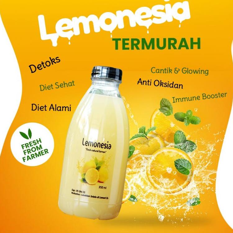 

✨MEGA ⚡ALE✨ Sari Lemon LEMONESIA 350 ML 100% Murni, TERMURAH!! untuk Program Diet