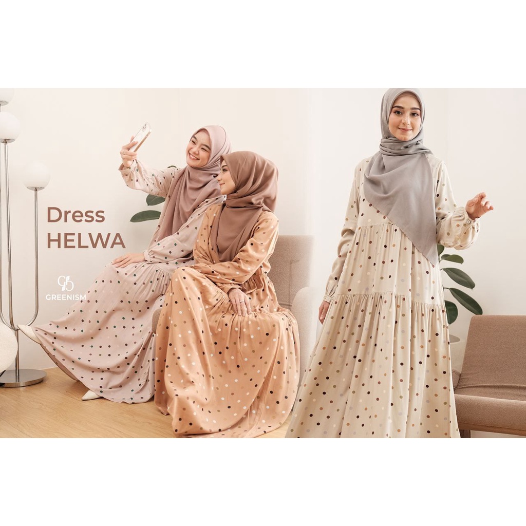 Greenism Dress Helwa Quality Premium Syar'i Dress