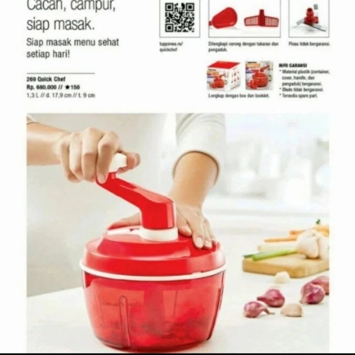 QUICK CHEF TUPPERWARE BLENDER / MIXER TUPPERWARE MANUAL TANPA LISTRIK