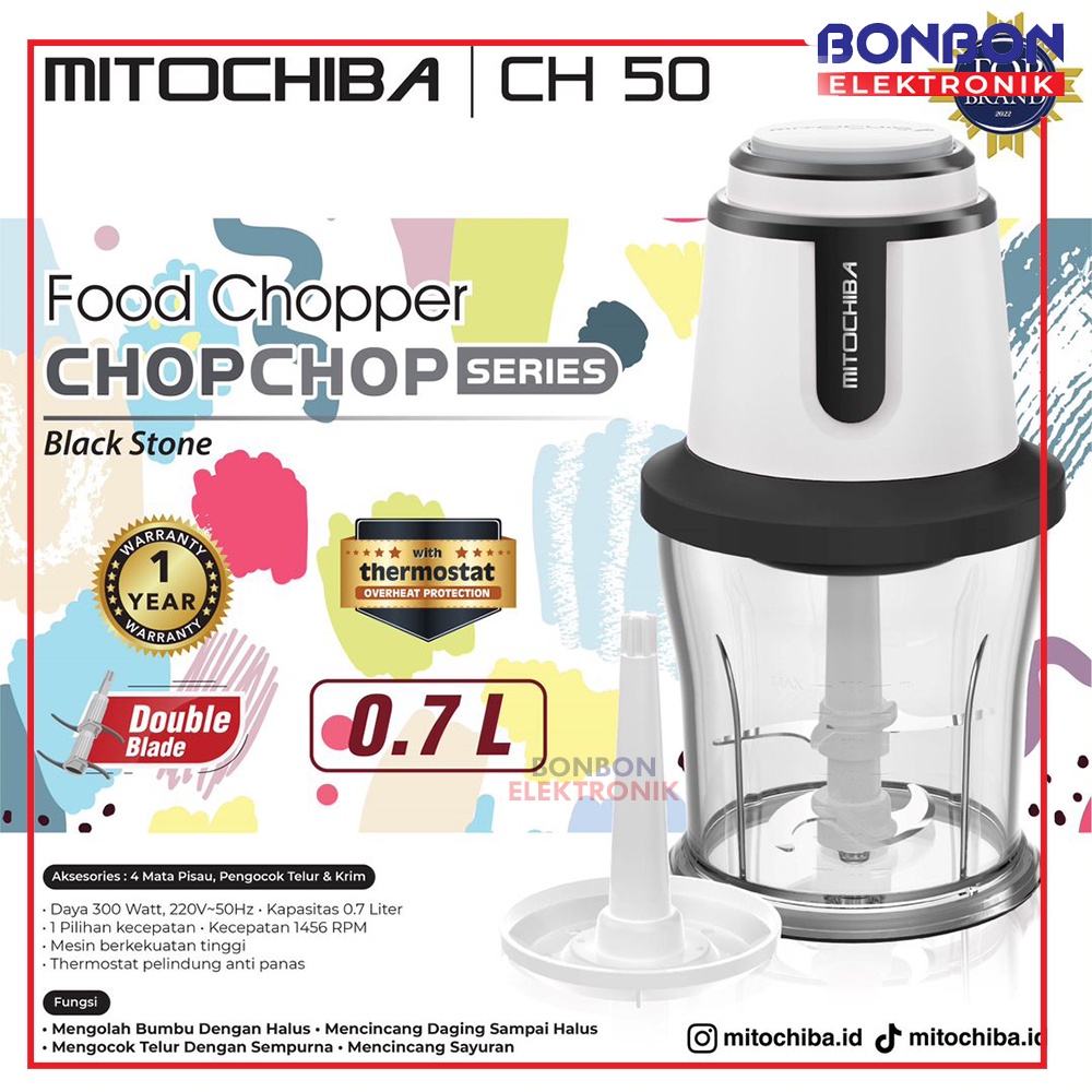 MITOCHIBA Food Chopper 0.7L CH 50 / CH50 Penggiling Daging, Es, Buah