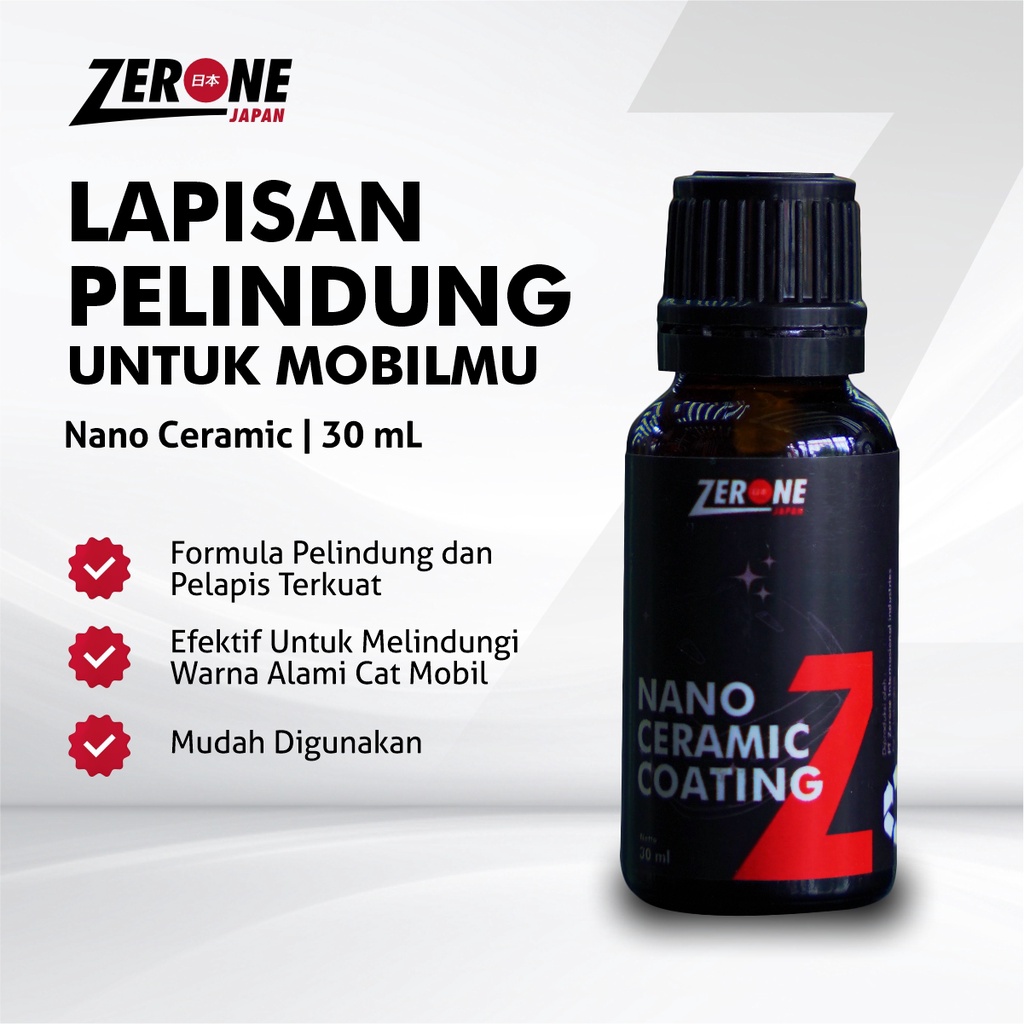 Nano Ceramic Coating Zerone Japan Pengkilap Pengkilap Body dan Kaca Mobil