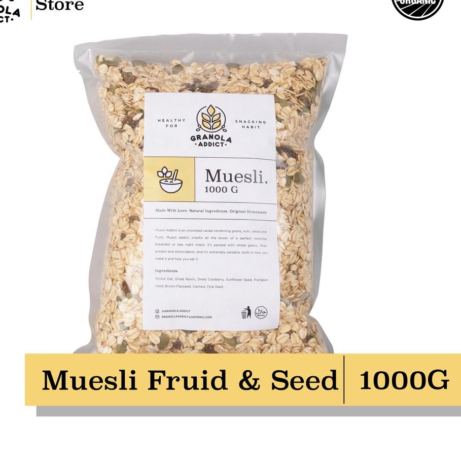 

❀ Granola Addict - Muesli Fruit & Seed 1KG ➩