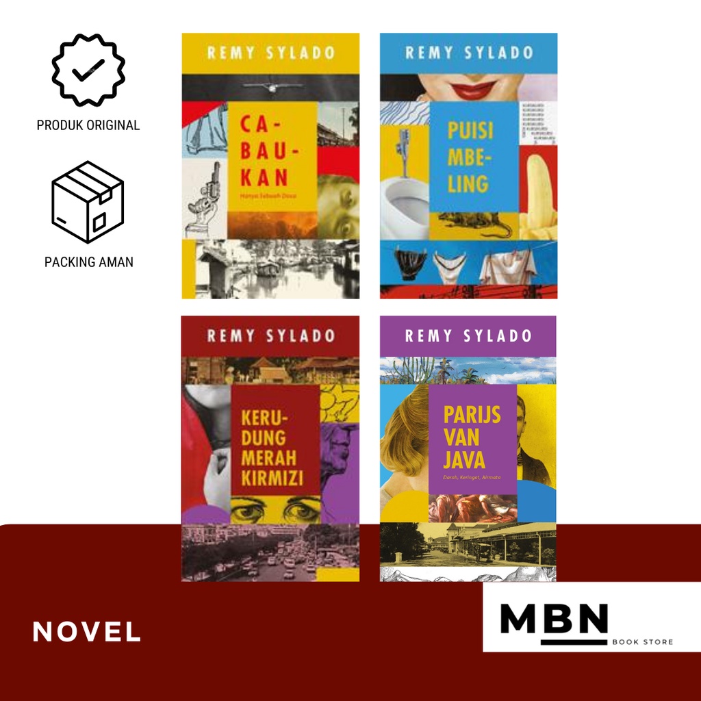 Novel REMY SILADO : CA-BAU-KAN (HANYA SEBUAH DOSA)/ PARIJS VAN JAVA/ KERUDUNG MERAH KIRMIZI/ PUISI M