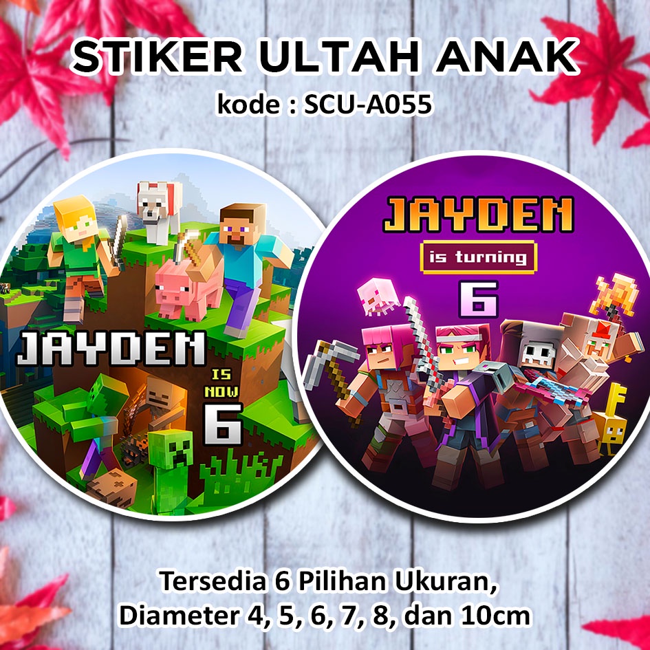 

STIKER ULTAH ANAK MINECRAFT DUNGEONS STICKER LABEL ULANG TAHUN ANAK BINGKISAN SOUVENIR KEMASAN KOTAK NASI BOX KUE MAKANAN TUMPENG MINI KIDS BIRTHDAY SEGEL HAMPERS