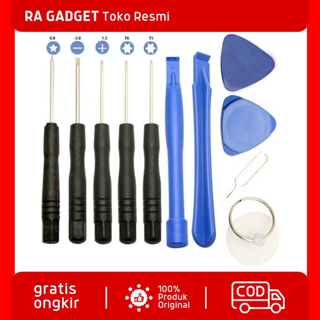 Peralatan Reparasi Smartphone 11 in 1 Repair Tools Set / Obeng Reparasi Pembuka Bongkar Perbaiki Con