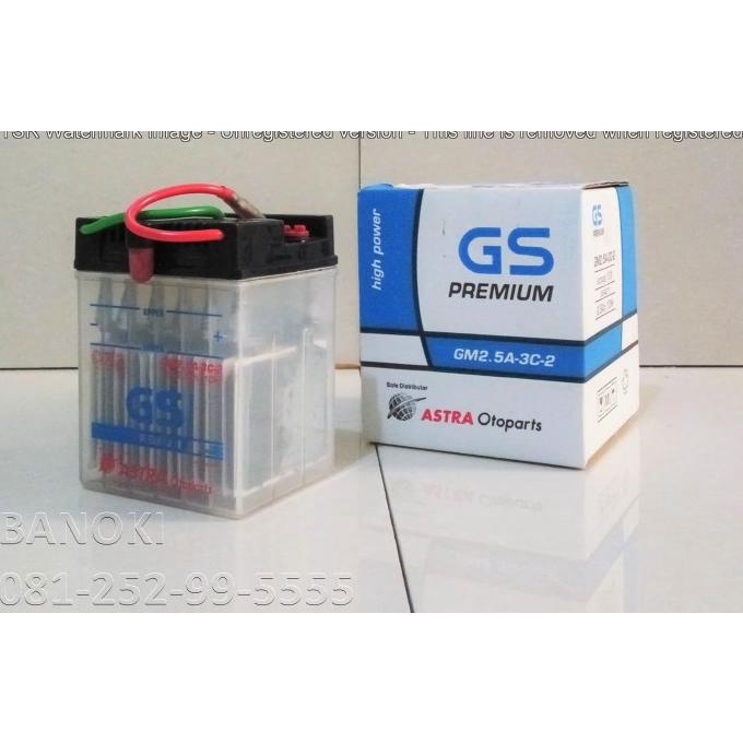 Aki Gs Premium Kit Gm 2,5 A-3C-2 ( Untuk Motor Gl Max,Gl Pro,Gl Series Debezzz