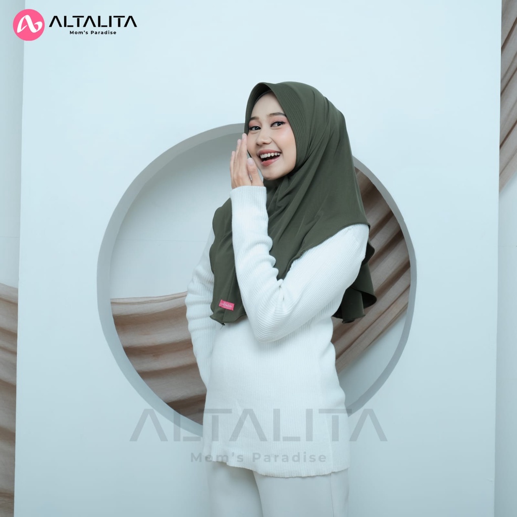 Altalita - Jilbab Sport Instan Menutup Dada Hijab Bergo Hamidah Size M Jersey Premium Kerudung Instan Qaila Penguin Cocok Untuk Sekolah Olahraga Volly Futsal Senam dan Sehari-Hari