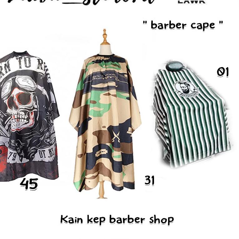 ➨ Kain kep cukur rambut / kain kep / penutup potong rambut barbercape ◌